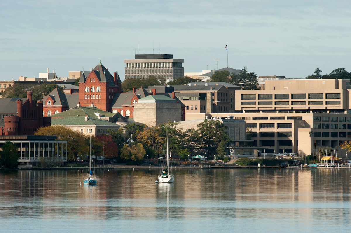 View of East campus from Lake Mendota