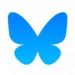 Bluesky butterfly logo.
