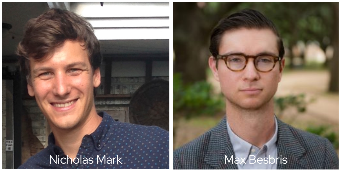 Photo of Nicholas Mark (left) and Max Besbrsi (right)